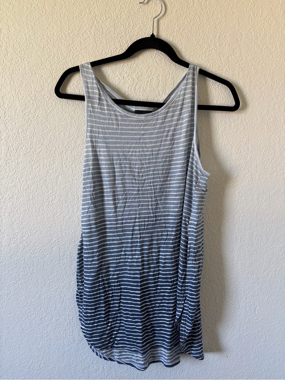 Mossimo Supply Co. Blue and White Striped Ombre Tank